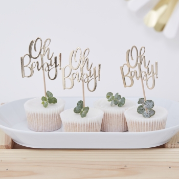 Cupcake Topper - Oh Baby
